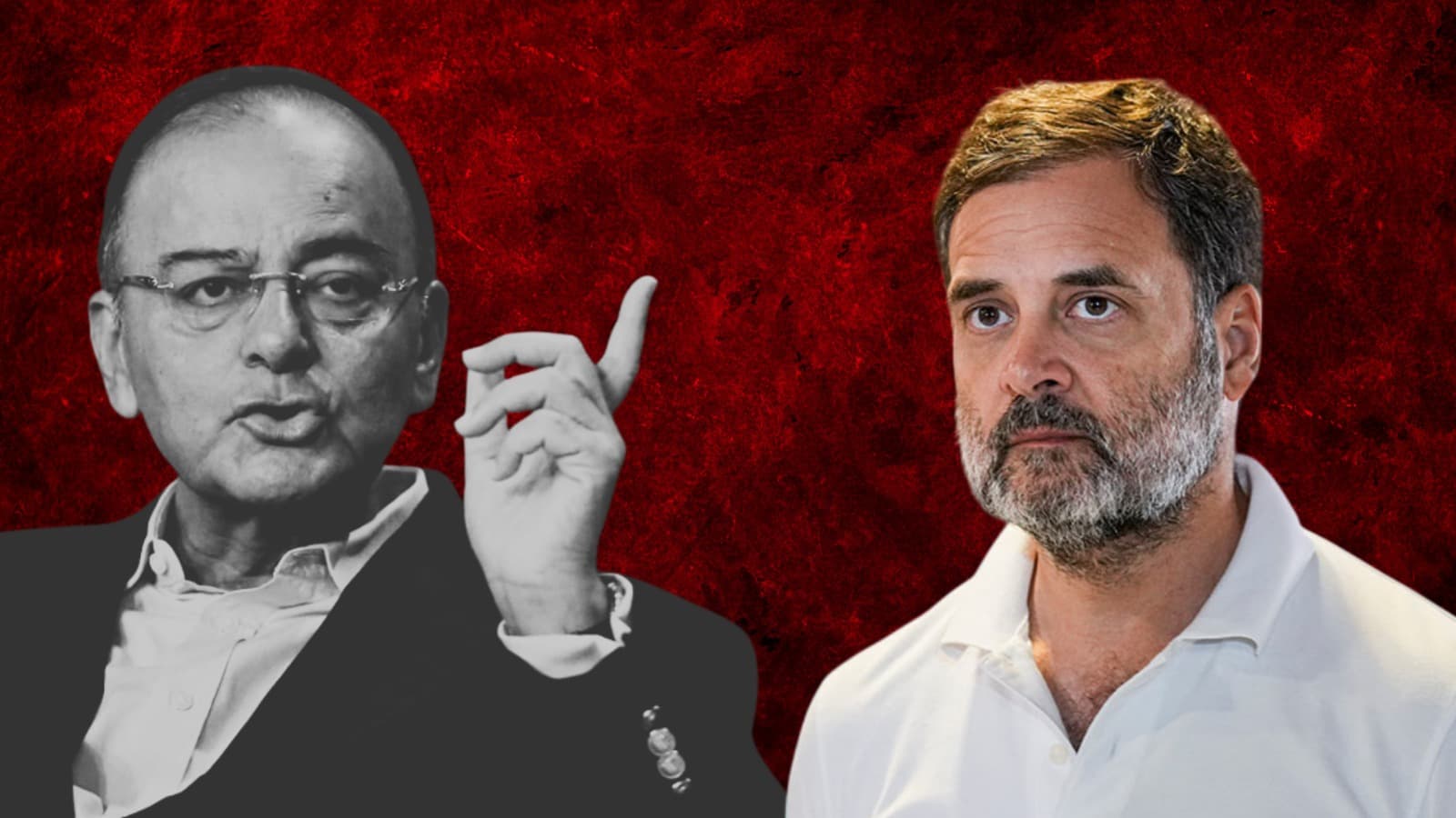 स्व. अरुण जेटली (बीजेपी) और नेता विपक्ष राहुल गांधी (कांग्रेस) अरुण जेटली राहुल गांधी