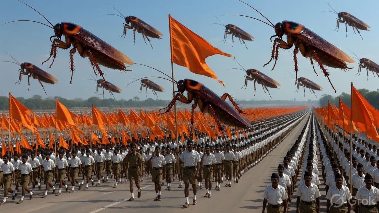 ‘राष्ट्रविरोधी’ नैरैटिव का सच: कॉकरोचों ने बदल दी सत्ता और संघ की रणनीति ‘राष्ट्रविरोधी’ नैरैटिव का सच: कॉकरोचों ने बदल दी सत्ता और संघ की रणनीति