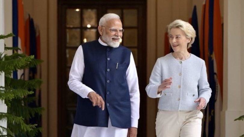 नरेंद्र मोदी और उर्सुला वॉन डेर लेयेन (फाइल फोटो) Narendra Modi Ursula von der Leyen