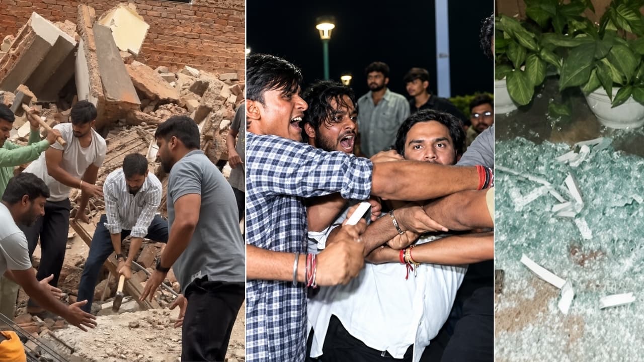बिल्डिंग हादसा: ABVP ने MCD मुख्यालय में तोड़फोड़ क्यों की? राहत कार्य में NSUI के जुटने के नैरेटिव का जवाब! बिल्डिंग हादसा: ABVP ने MCD मुख्यालय में तोड़फोड़ क्यों की? राहत कार्य में NSUI के जुटने के नैरेटिव का जवाब!