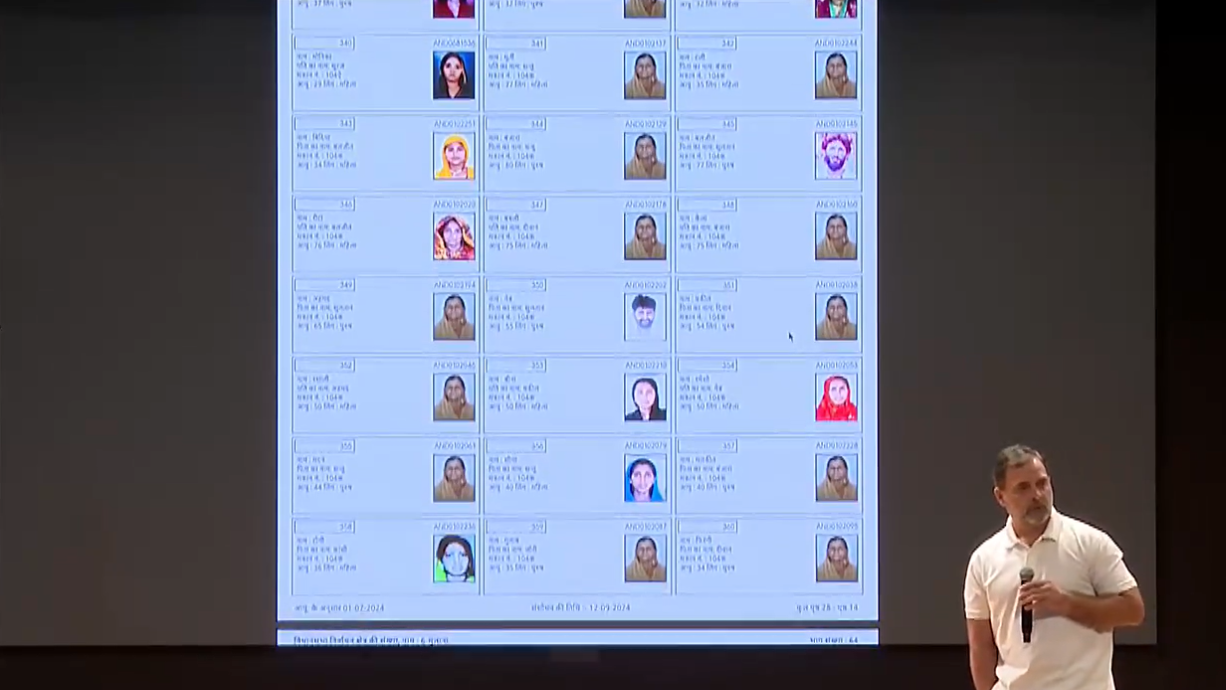 हरियाणा 'वोट चोरी': मतदाता सूची पर एक महिला की 200 बार तस्वीर का सच क्या? हरियाणा 'वोट चोरी': मतदाता सूची पर एक महिला की 200 बार तस्वीर का सच क्या?