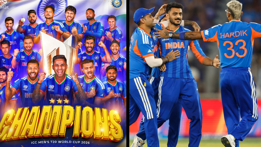 भारत ने टी20 विश्व कप का खिताब बरकरार रखा, लगातार दो बार चैंपियन बनने वाली पहली टीम भारत ने टी20 विश्व कप का खिताब बरकरार रखा, लगातार दो बार चैंपियन बनने वाली पहली टीम