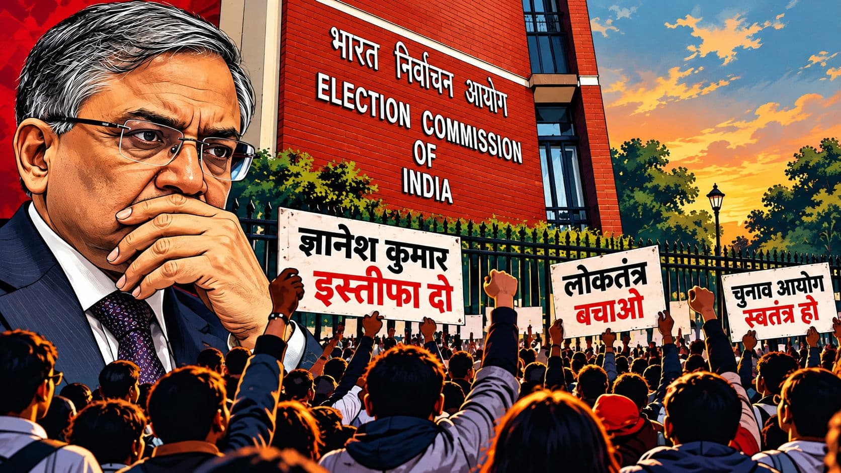 Live ज्ञानेश कुमार विरोधी CJP आंदोलन तेज़ः विपक्ष का राष्ट्रपति भवन मार्च आज, ट्रेनों पर रोक, 10 हज़ार युवा हिरासत में Live ज्ञानेश कुमार विरोधी CJP आंदोलन तेज़ः विपक्ष का राष्ट्रपति भवन मार्च आज, ट्रेनों पर रोक, 10 हज़ार युवा हिरासत में