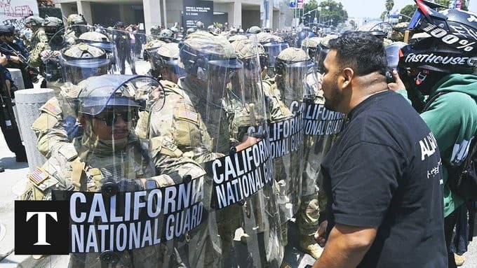कैलिफोर्निया ने किया मुकदमा, राष्ट्रपति ट्रंप ने 700 और सुरक्षाकर्मी भेजे कैलिफोर्निया ने किया मुकदमा, राष्ट्रपति ट्रंप ने 700 और सुरक्षाकर्मी भेजे