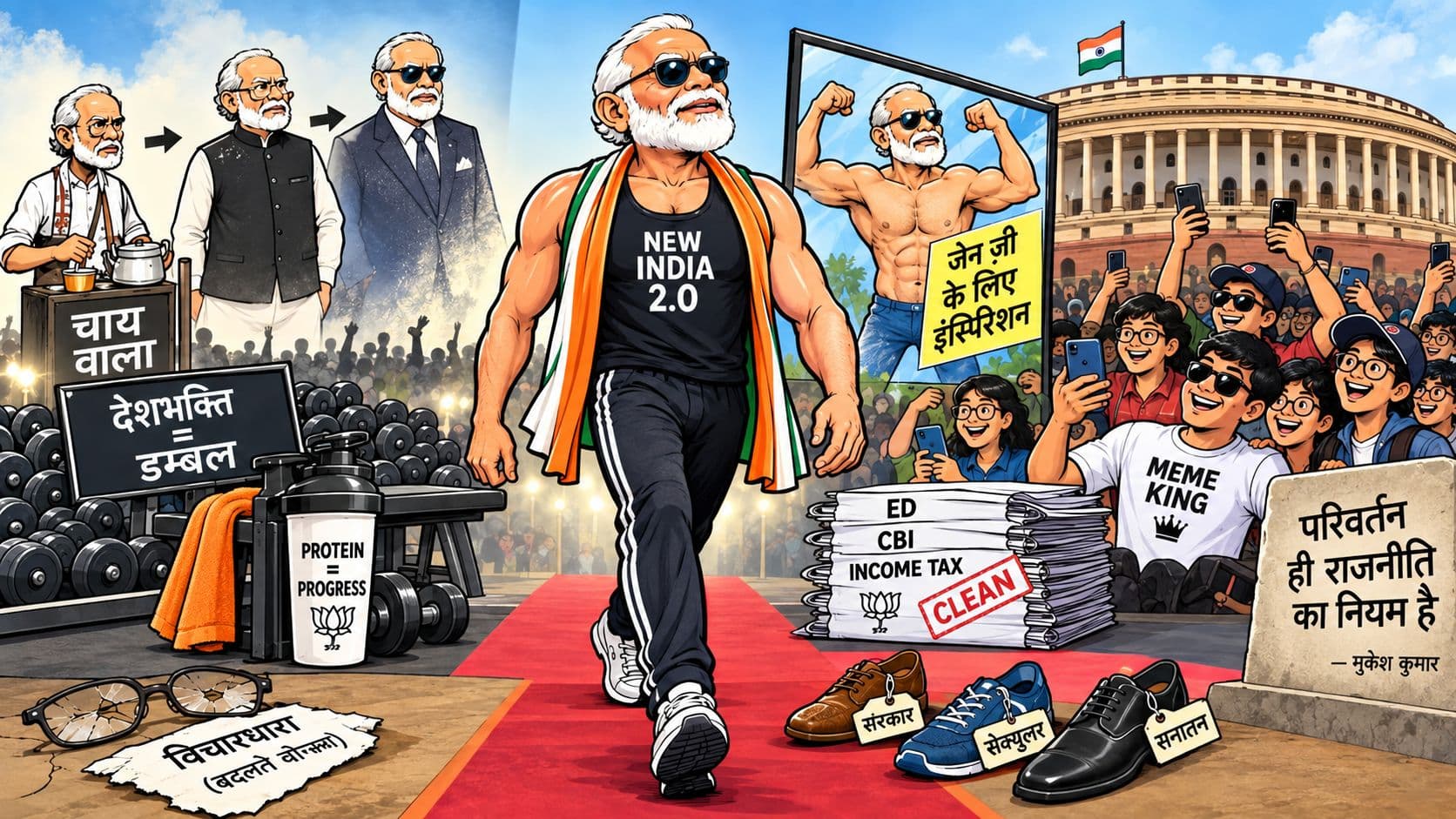 उलटबांसीः क्या मोदी जी का हृदय परिवर्तन हो रहा है...रैंप पर दिखी उनकी जवानी उलटबांसीः क्या मोदी जी का हृदय परिवर्तन हो रहा है...रैंप पर दिखी उनकी जवानी