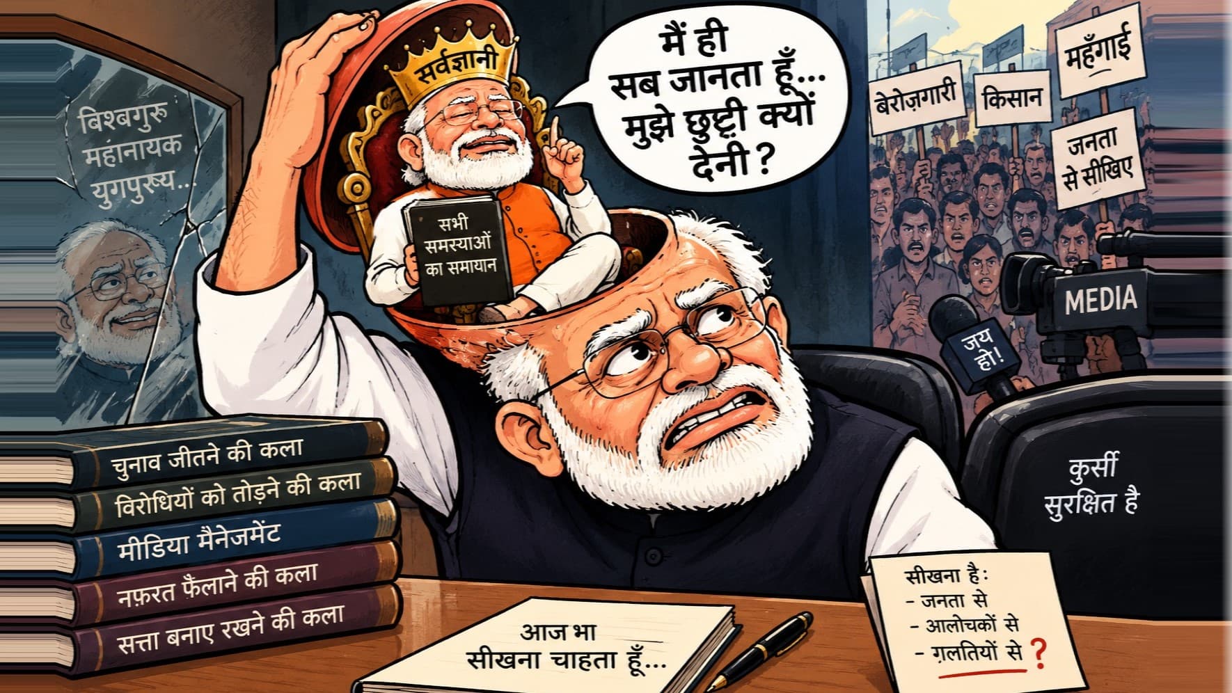 मोदी जी सीखना चाहते हैं, बस सीखने से परहेज़ है! मोदी जी सीखना चाहते हैं, बस सीखने से परहेज़ है!