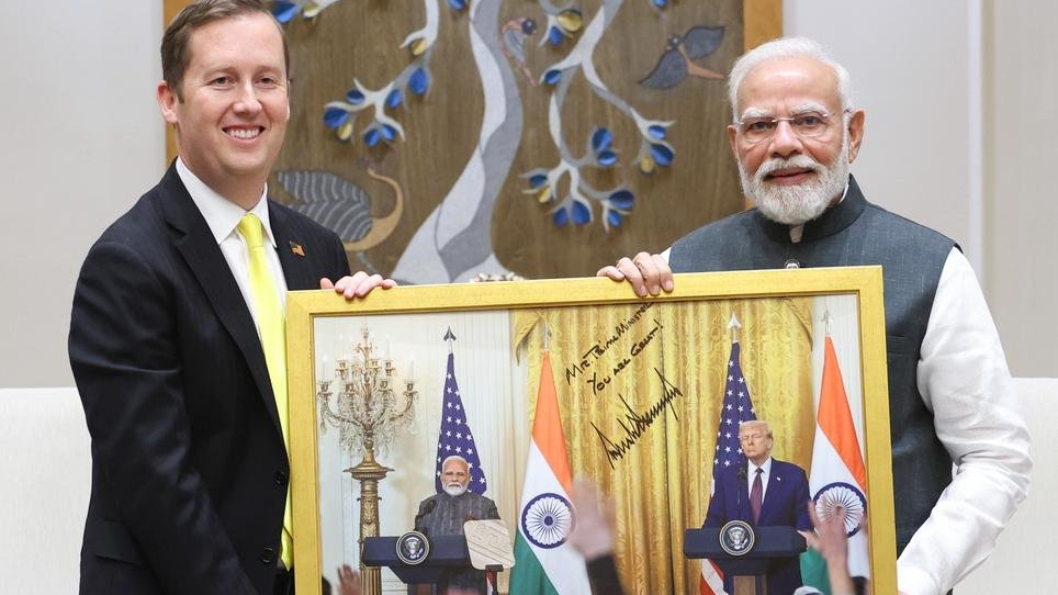 सर्जियो गोर ने प्रधानमंत्री नरेंद्र मोदी से मुलाकात की Sergio Gor Ambassador-designate of the US to India