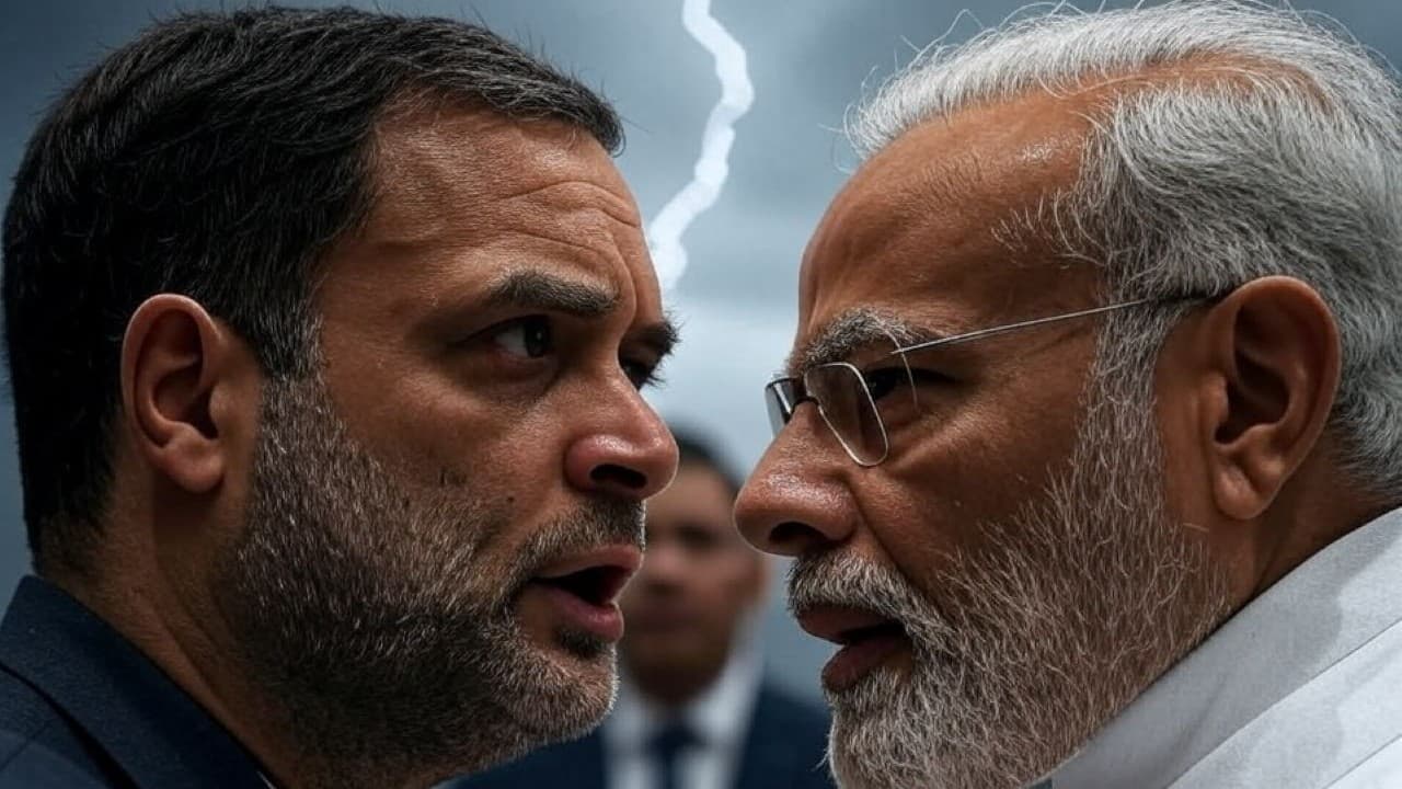 राहुल गांधी और पीएम मोदी का एआई से तैयार फोटो राहुल मोदी एआई