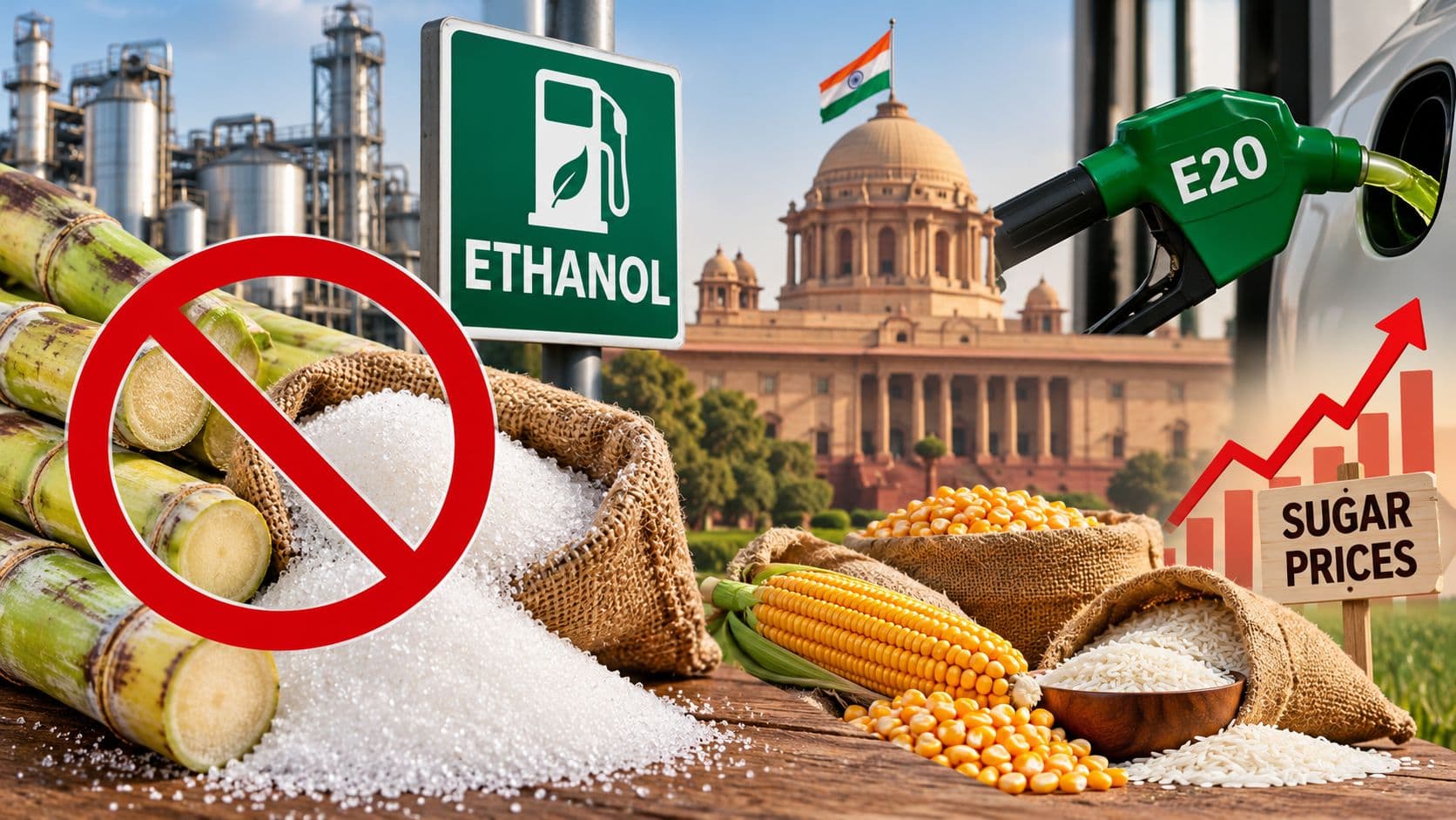 एथेनॉल पर सरकार का बड़ा फैसला- अब गन्ने का इस्तेमाल ज़ीरो, क्या रुक जायेंगे महंगी चीनी के रेट एथेनॉल पर सरकार का बड़ा फैसला- अब गन्ने का इस्तेमाल ज़ीरो, क्या रुक जायेंगे महंगी चीनी के रेट