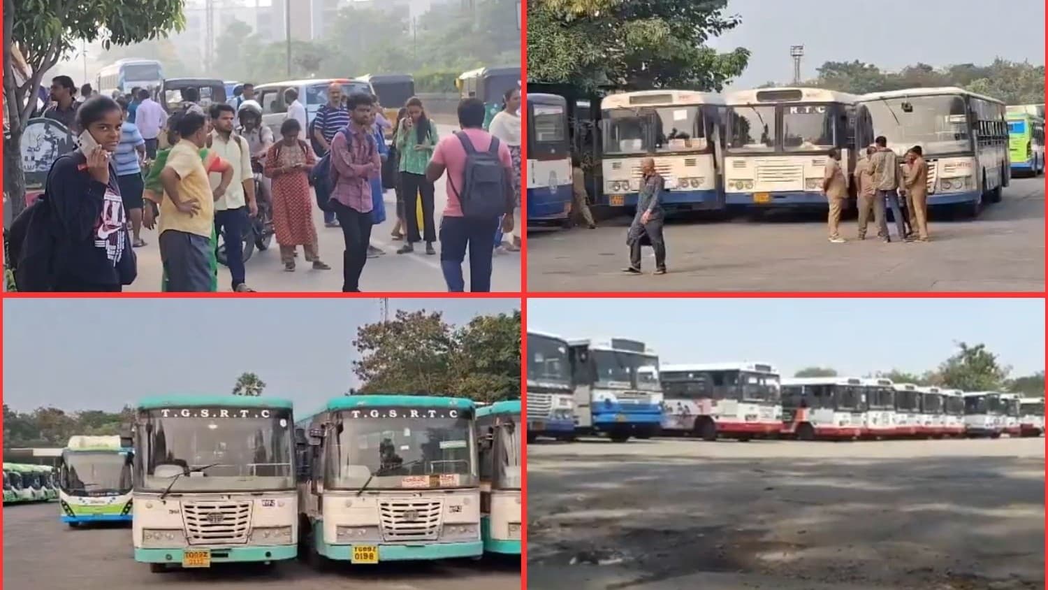 तेलंगाना शनिवार को पूरी तरह बंद रहा। दीवाली के मोके पर बसें एकदम ठप रहने से लोग ज्यादा परेशान हुए। तेलंगाना