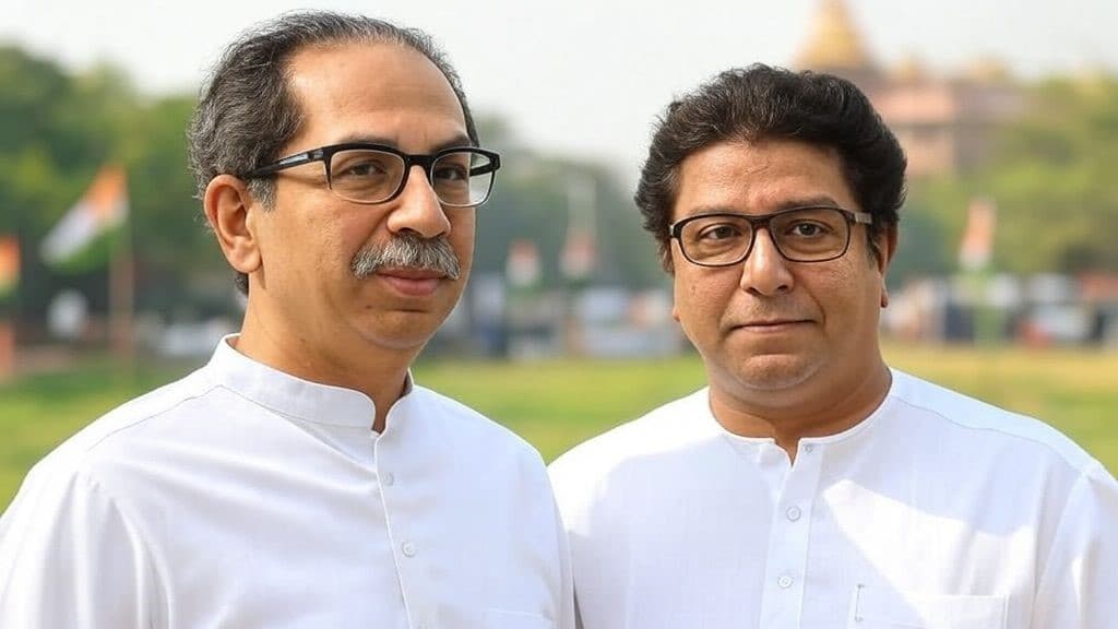 उद्धव ठाकरे और राज ठाकरे (बाएं) NA