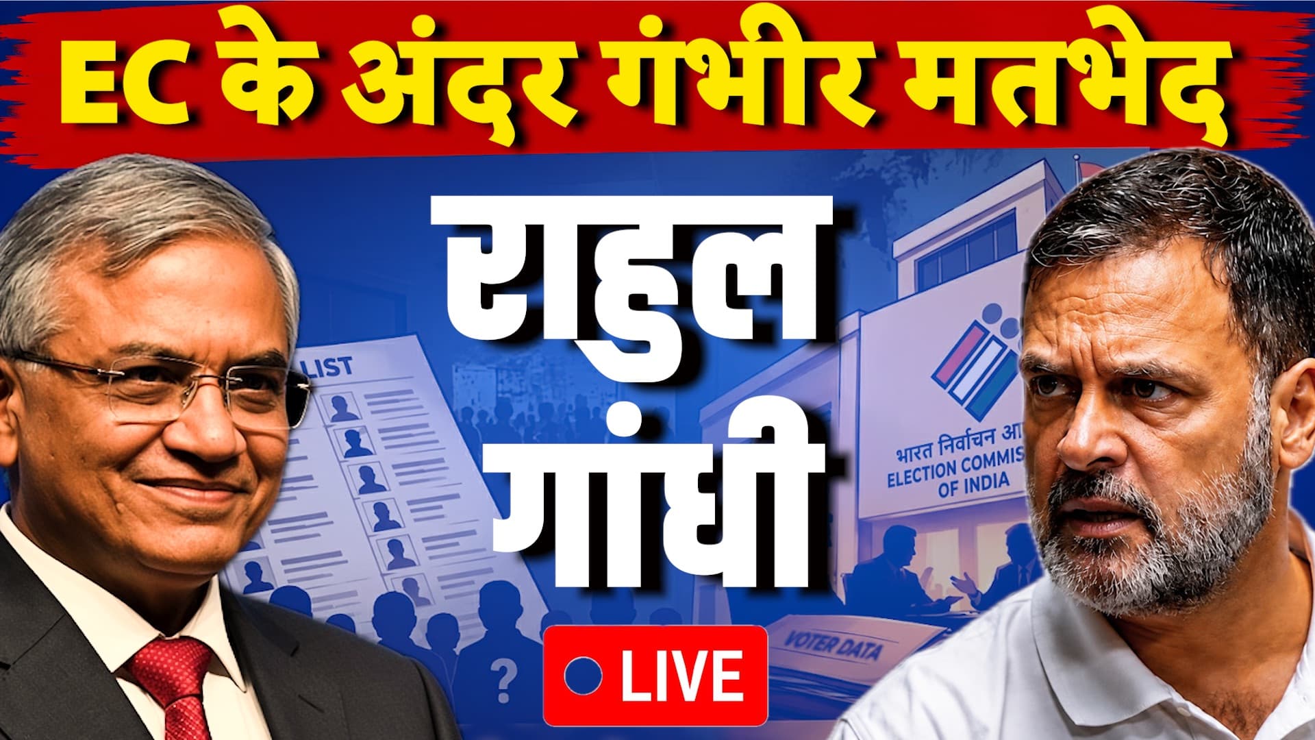 राहुल गांधी की प्रेस कॉन्फ्रेंस LIVE: चुनाव आयोग में गंभीर आंतरिक मतभेद का खुलासा राहुल गांधी की प्रेस कॉन्फ्रेंस LIVE: चुनाव आयोग में गंभीर आंतरिक मतभेद का खुलासा