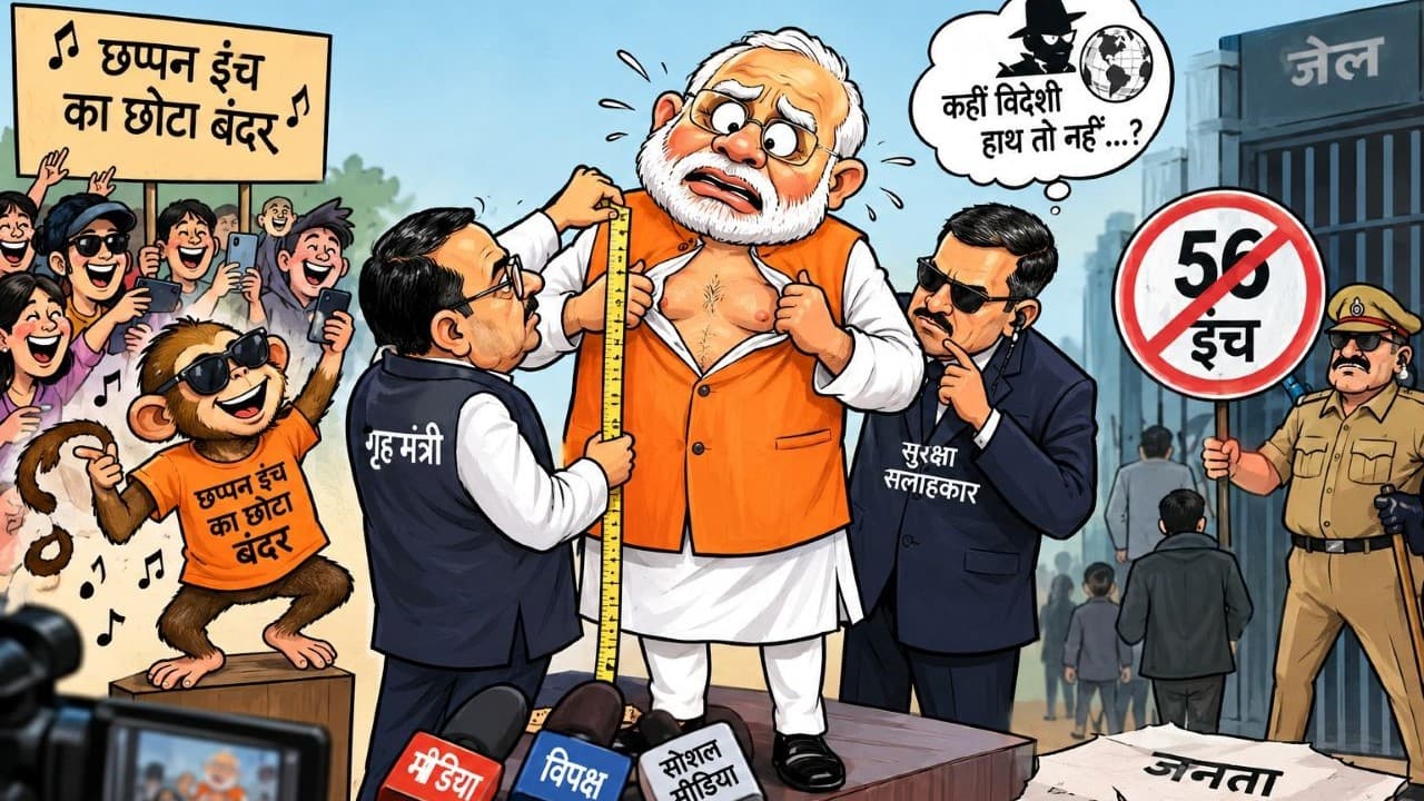 उलटबांसीः 56 इंच की खुल गई पोल, साहेब का हो गया डब्बा गोल उलटबांसीः 56 इंच की खुल गई पोल, साहेब का हो गया डब्बा गोल