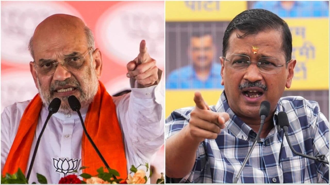 अमित शाह और अरविन्द केजरीवाल शाह केजरीवाल