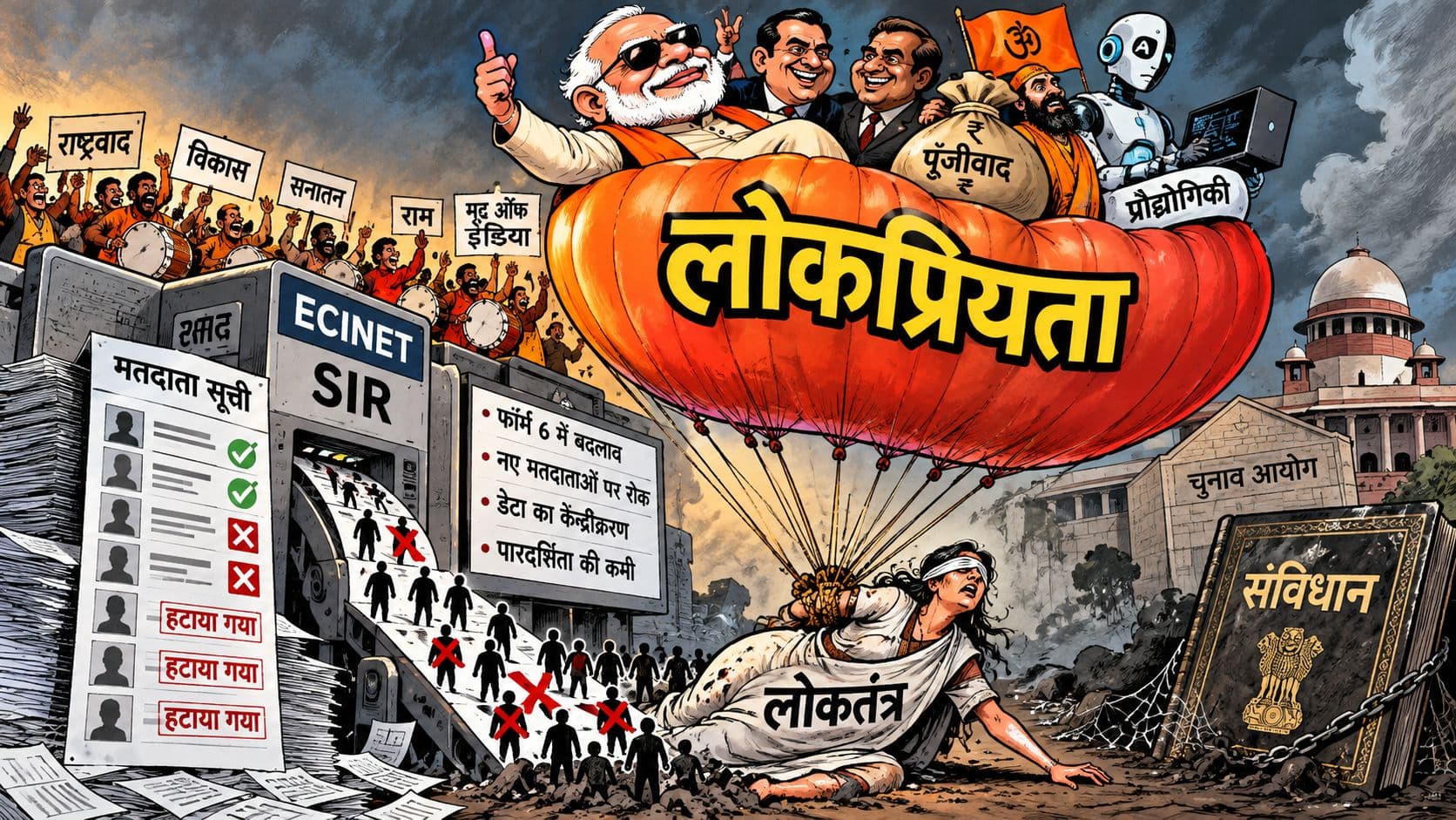वोट का लूटतंत्रः SIR, ECINET और चुनावी राजनीति का बदलता चेहरा वोट का लूटतंत्रः SIR, ECINET और चुनावी राजनीति का बदलता चेहरा