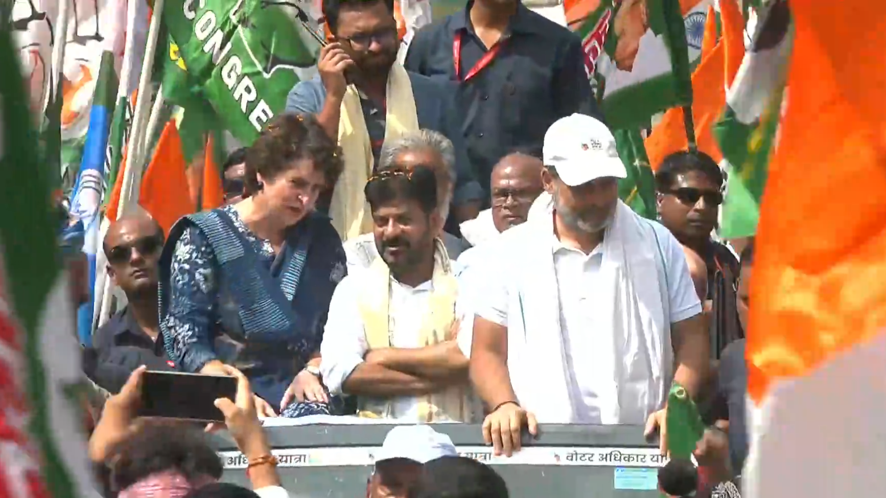 बिहार मतदाता अधिकार यात्रा में शामिल हुईं प्रियंका गांधी priyanka gandhi bihar voter adhikar yatra