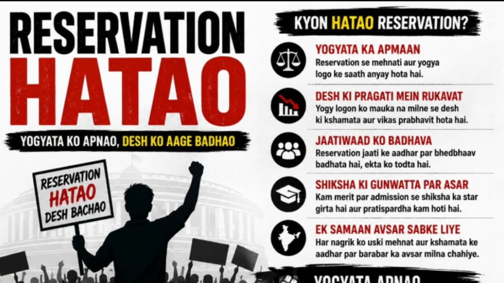 इंस्टाग्राम पर आरक्षण हटाओ आंदोलन का शिगूफा, क्या Gen Z एकता तोड़ने की मुहिम? इंस्टाग्राम पर आरक्षण हटाओ आंदोलन का शिगूफा, क्या Gen Z एकता तोड़ने की मुहिम?