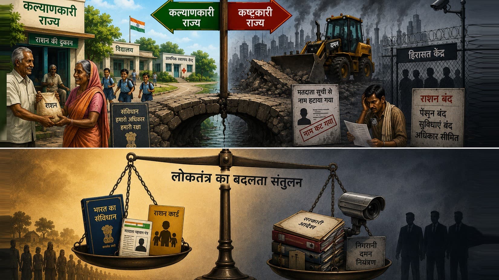 SIR की आड़ में भारत कल्याणकारी राज्य से कष्टकारी राज्य की ओर SIR की आड़ में भारत कल्याणकारी राज्य से कष्टकारी राज्य की ओर