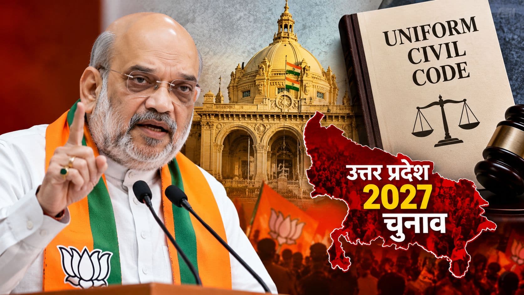यूपी 2027ः MLC चुनाव में झटका खाने के बाद अमित शाह की बड़ी घोषणा, बीजेपी 'हिंदुत्व' पर फिर लौटी यूपी 2027ः MLC चुनाव में झटका खाने के बाद अमित शाह की बड़ी घोषणा, बीजेपी 'हिंदुत्व' पर फिर लौटी